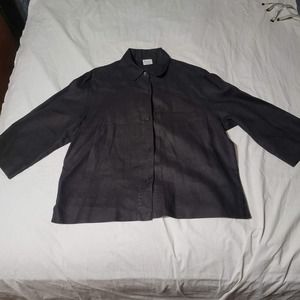 Westbound Linen Black Top Women's Large